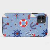 Coques Case-Mate iPhone Conception nautique de patchwork (Dos (Horizontal))