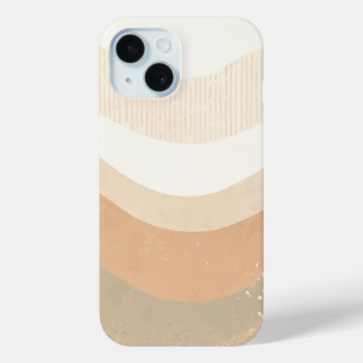 Coques Case-Mate iPhone Conception Neutre Terreuse Rétro Mod Waves (Verso)