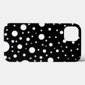 Coques Case-Mate iPhone Conception Noir et Blanc Cercles Points (Verso (horizontal))
