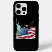 Coques Case-Mate iPhone Conception patriotique d'aigle et de drapeau améri (Verso)
