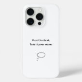 Coques Case-Mate iPhone Conception personnalisable Ne pas surpenser (Verso)