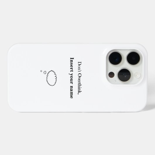 Coques Case-Mate iPhone Conception personnalisable Ne pas surpenser (Verso (horizontal))