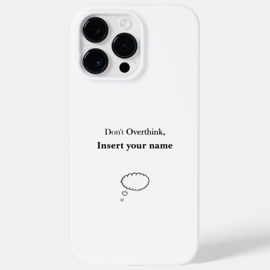 Coques Case-Mate iPhone Conception personnalisable Ne pas surpenser (Verso)