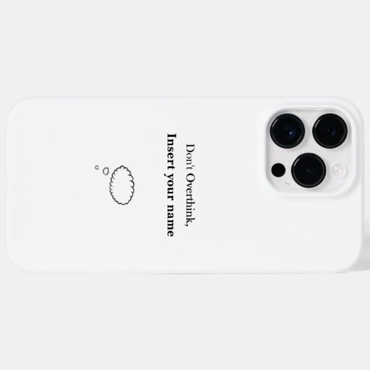 Coques Case-Mate iPhone Conception personnalisable Ne pas surpenser (Verso (horizontal))