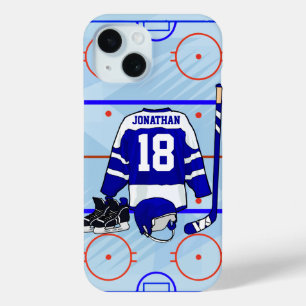 Coque Pour iPhone 15 Conception personnalisée de hockey sur glace