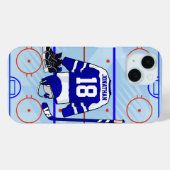 Coques Case-Mate iPhone Conception personnalisée de hockey sur glace (Verso (horizontal))