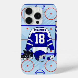 Coque iPhone 15 Pro Conception personnalisée de hockey sur glace
