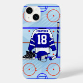 Coques Case-Mate iPhone Conception personnalisée de hockey sur glace (Verso)