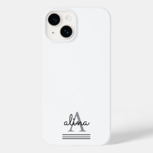 Coque Pour iPhone 14 Conception personnalisée simple Monogramme
