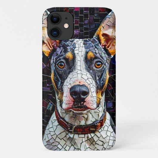 Coques Case-Mate iPhone Conception pour amateur de Bull Terrier en mosaïqu (Dos)