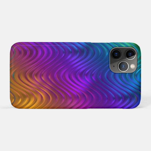 Coques Case-Mate iPhone Conception Psychédélique Acide de Vagues Numérique (Dos (Horizontal))