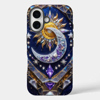 Coques iPhone 16 Conception radiante du soleil céleste et de la lun