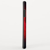 Coques Case-Mate iPhone conception rouge et noire de cas maximum de (Dos/Droite)