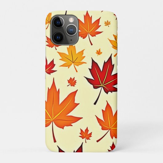 Coques Case-Mate iPhone Conception sans couture de feuillage d'automne (Dos)