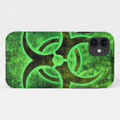 Coques Case-Mate iPhone Conception spéciale de Bio-Risque de vert de chaux (Dos (Horizontal))