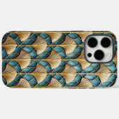 Coques Case-Mate iPhone Conception stylisée d'éventail Art Déco 3D (Verso (horizontal))