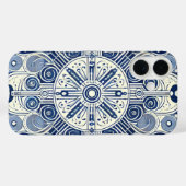 Coques Case-Mate iPhone Conception symétrique Indigo & Bleu (Verso (horizontal))