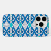 Coques Case-Mate iPhone Conception tribale Abstraite, Blues, Coque-Mate (Verso (horizontal))