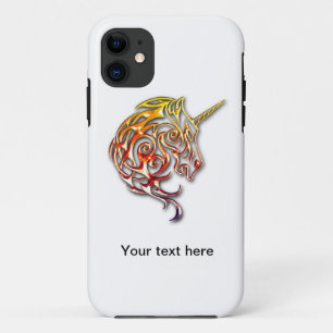 Coque iPhone 11 Conception tribale d'or rouge de couverture
