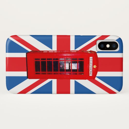 Coques Case-Mate iPhone Conception Union Jack/Drapeau et boîte de téléphon (Dos (Horizontal))