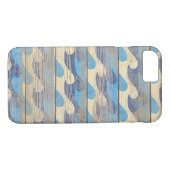 Coques Case-Mate iPhone conception vague sur bois rustique (Dos (Horizontal))