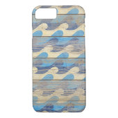 Coques Case-Mate iPhone conception vague sur bois rustique (Dos)