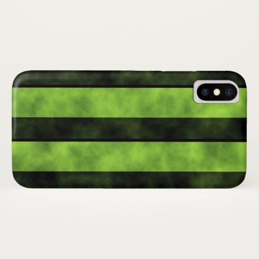 Coques Case-Mate iPhone Conception verte et noire de rayure (Dos (Horizontal))