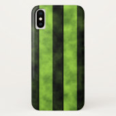 Coques Case-Mate iPhone Conception verte et noire de rayure (Dos)