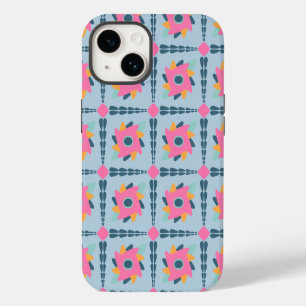 Coque Pour iPhone 14 Conception vibrante de carrelage géométrique