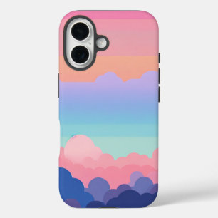Coques iPhone 16 Conception vibrante de l'autocollant arc-en-ciel
