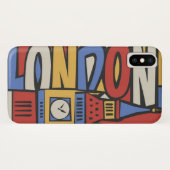 Coques Case-Mate iPhone Conception vibrante de Londres, Angleterre | (Dos (Horizontal))