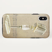 Coques Case-Mate iPhone Conception vintage de microphone (Dos (Horizontal))