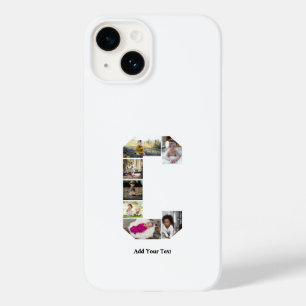 Coque Pour iPhone 14 Concevez votre propre lettre C Photo Collage