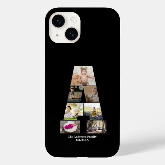 Coques Case-Mate iPhone Concevez votre propre lettre Un collage photo (Verso)