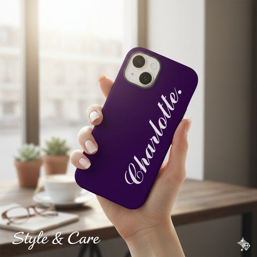 Coques Case-Mate iPhone Concevez Votre Propre Nom sur Ce Violet Foncé