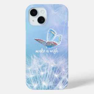 Coque Pour iPhone 15 Concevoir un Dandelion et un Papillon