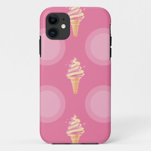 Coques Case-Mate iPhone cône crème glacée rose (Dos)