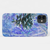 Coques Case-Mate iPhone Cône de pin (bleu) (Dos (Horizontal))