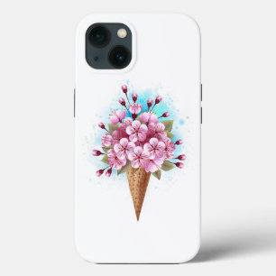 Case-Mate iPhone Case Cône rose Sakura crème glacée gaufre