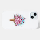 Coques Case-Mate iPhone Cône rose Sakura crème glacée gaufre (Verso (horizontal))