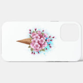 Coques Case-Mate iPhone Cône rose Sakura crème glacée gaufre (Verso (horizontal))