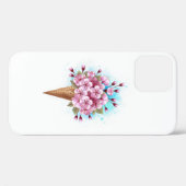 Coques Case-Mate iPhone Cône rose Sakura crème glacée gaufre (Verso (horizontal))