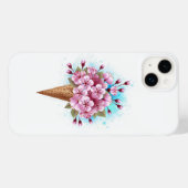 Coques Case-Mate iPhone Cône rose Sakura crème glacée gaufre (Verso (horizontal))