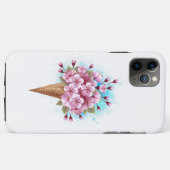 Coques Case-Mate iPhone Cône rose Sakura crème glacée gaufre (Dos (Horizontal))
