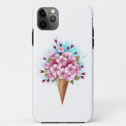 Coques Case-Mate iPhone Cône rose Sakura crème glacée gaufre (Dos)