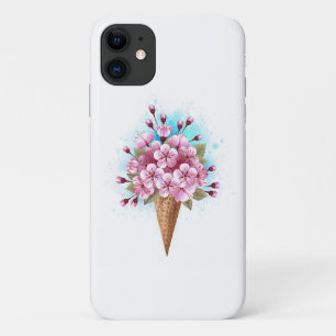 Case-Mate iPhone Case Cône rose Sakura crème glacée gaufre