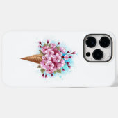 Coques Case-Mate iPhone Cône rose Sakura crème glacée gaufre (Verso (horizontal))