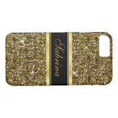 Coques Case-Mate iPhone Confetti Gold Parties scintillant avec accents Gol (Dos (Horizontal))