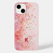 Coques Case-Mate iPhone Confetti Magic Monogramme Initiale Personnalisé (Verso)