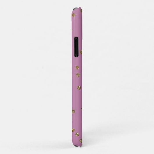 Coques Case-Mate iPhone Confetti Parties scintillant or et boîtier télépho (Dos/Droite)